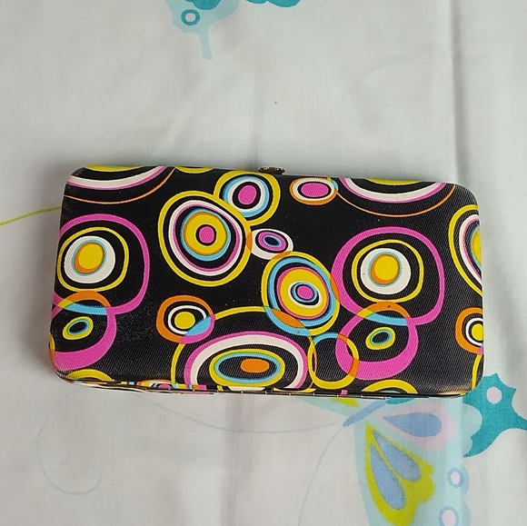 Women's Wallet Clutch Purse Clasp Colorful Hippie Hand Fashion By Metropolitan - Picture 6 of 16